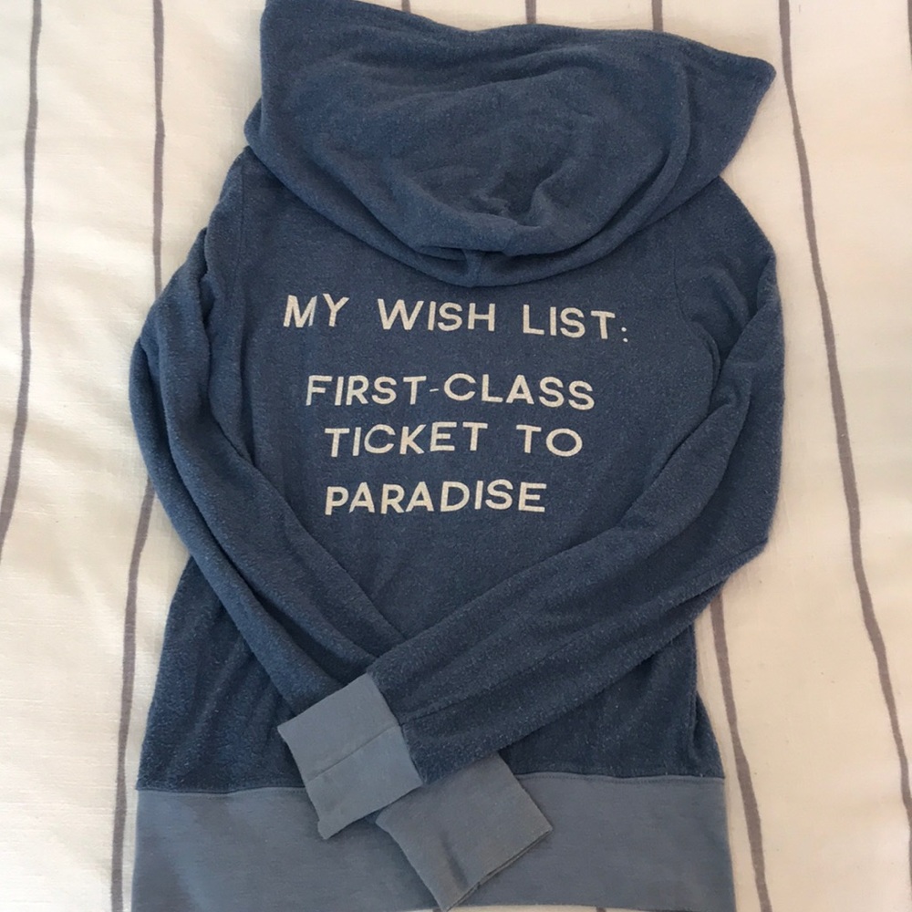 Wildfox zip up sweatshirt xs